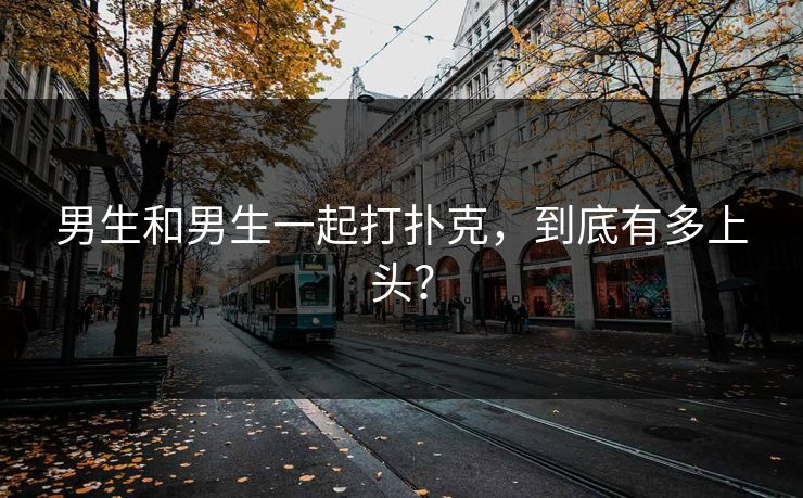 男生和男生一起打扑克，到底有多上头？