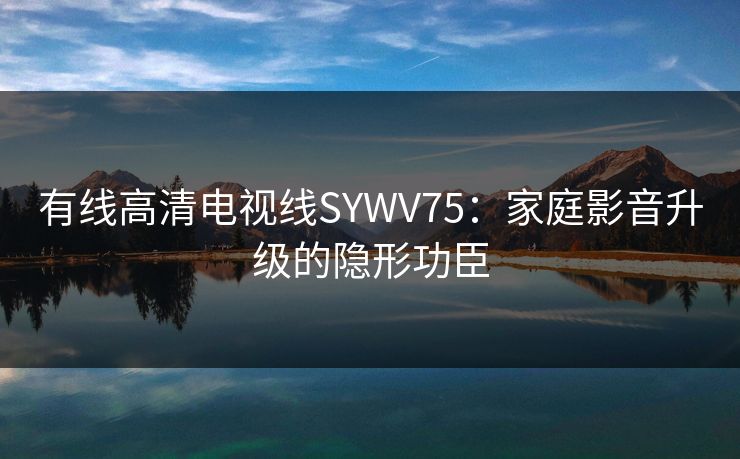 有线高清电视线SYWV75：家庭影音升级的隐形功臣